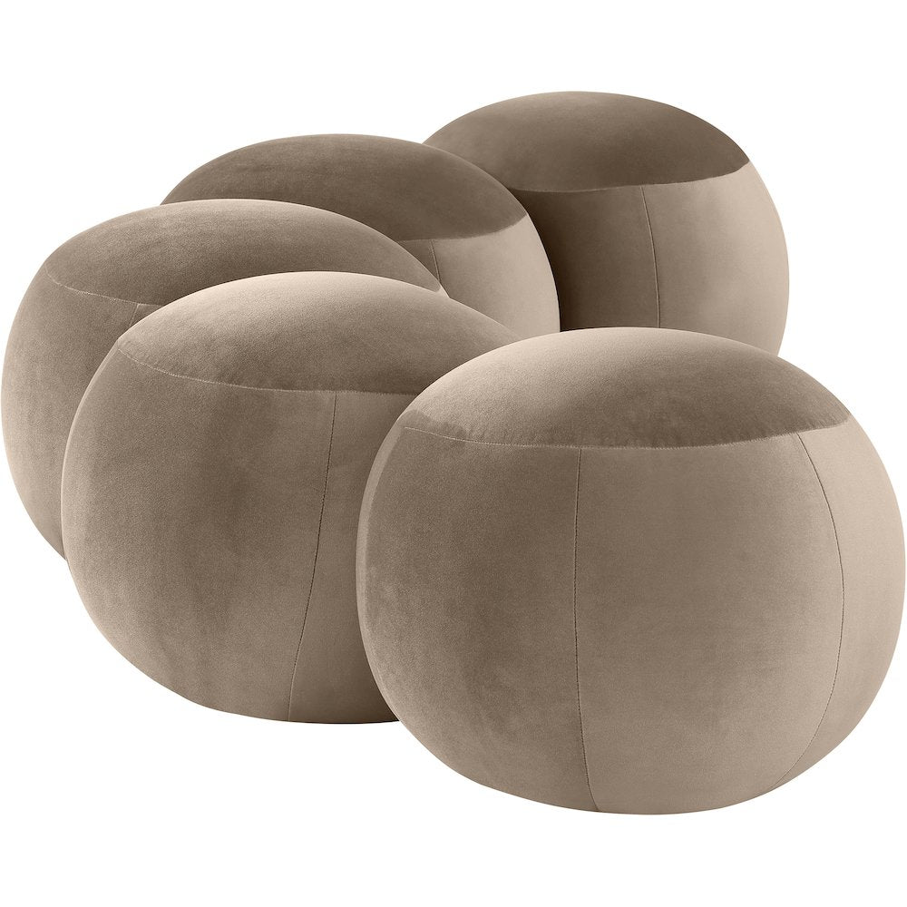 Apollo Taupe Velvet Bench