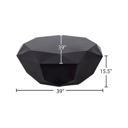 Gemma Matte Black Coffee Table