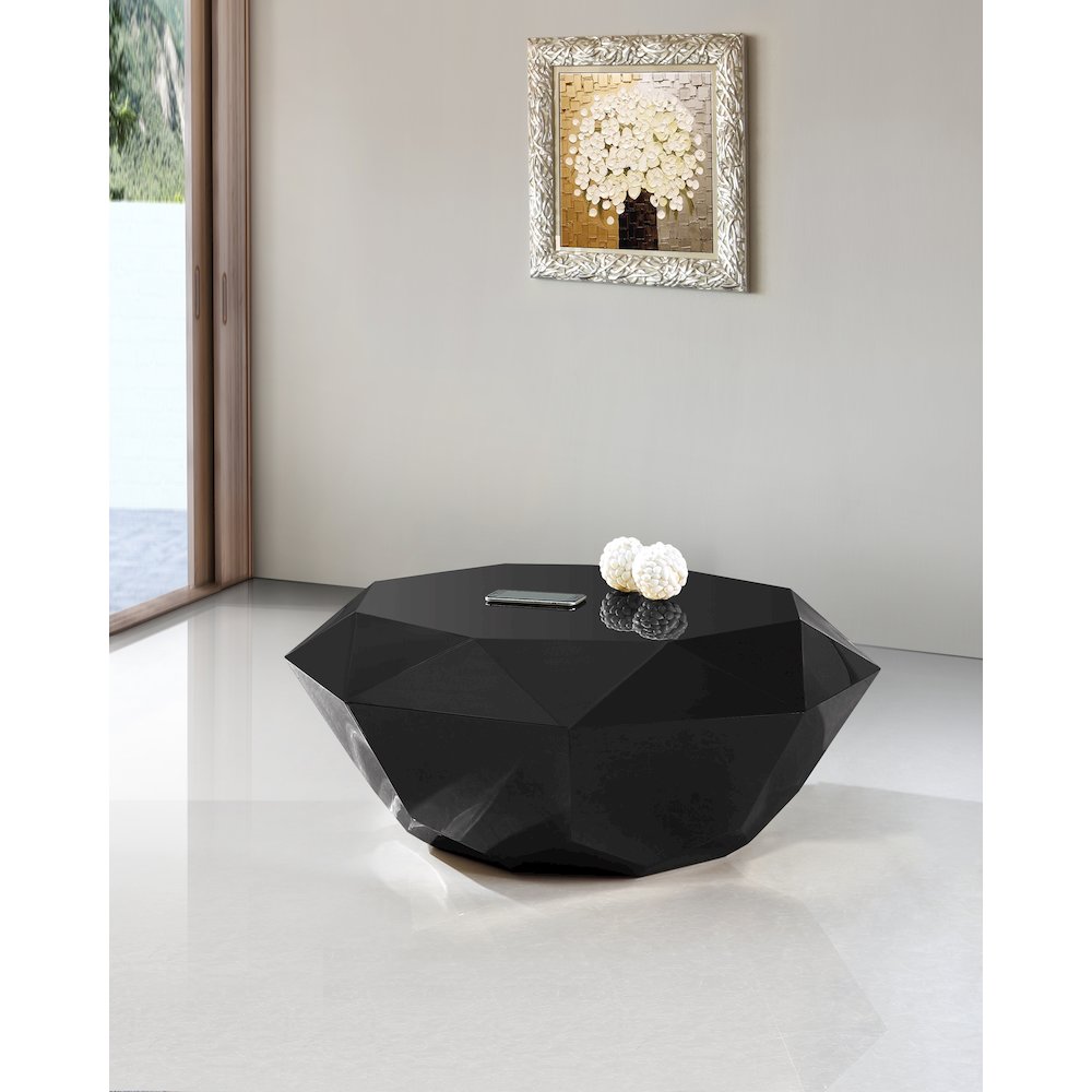 Gemma Matte Black Coffee Table