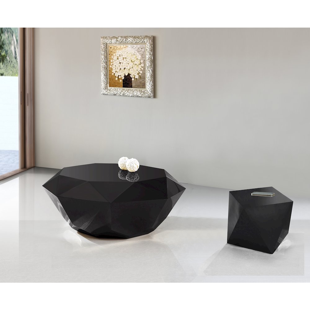 Gemma Matte Black Coffee Table