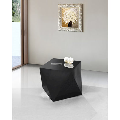 Gemma Matte Black End Table
