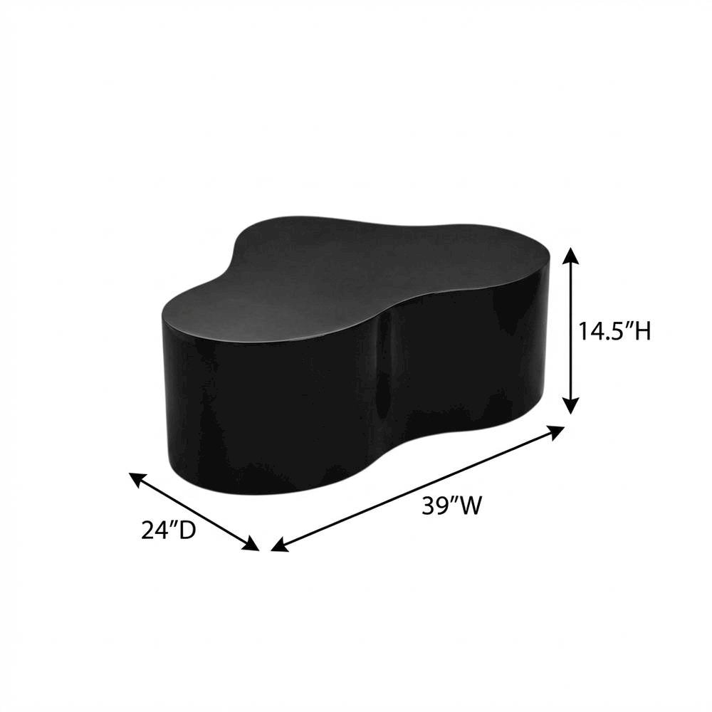 Contemporary Matte Black Coffee Table with Sleek Finish and Sturdy Build