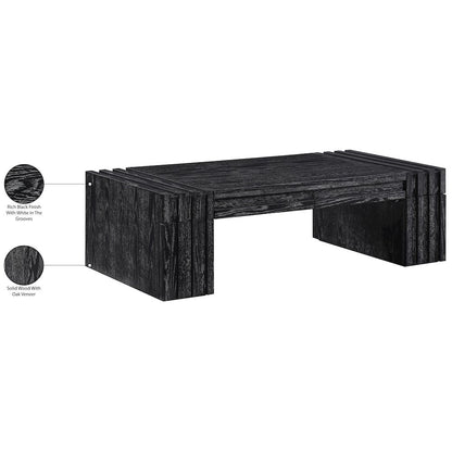 Stanton Black Oak Veneer And Solid Wood Coffee Table