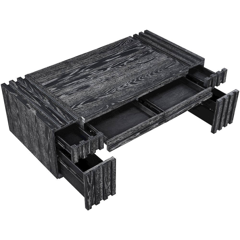 Stanton Black Oak Veneer And Solid Wood Coffee Table
