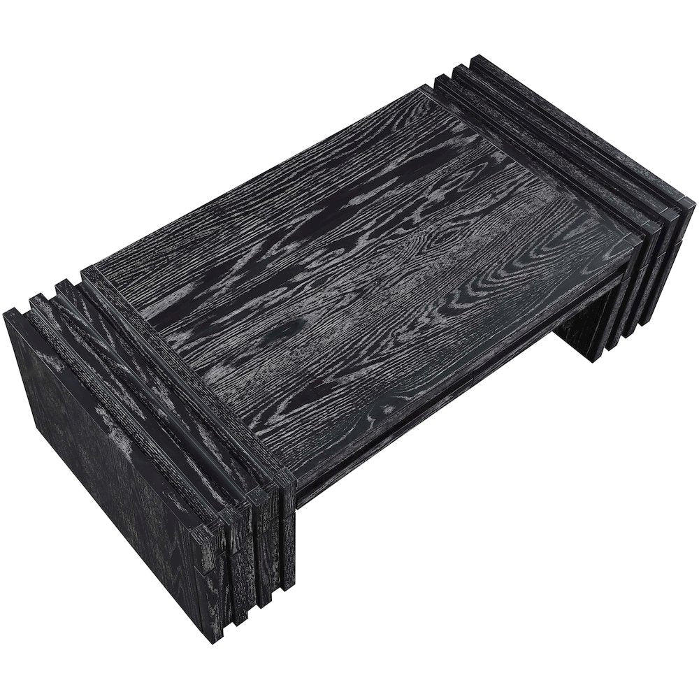 Stanton Black Oak Veneer And Solid Wood Coffee Table