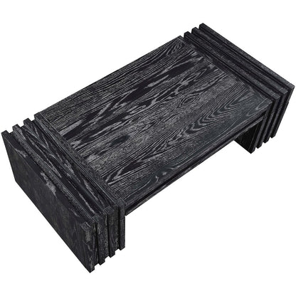 Stanton Black Oak Veneer And Solid Wood Coffee Table