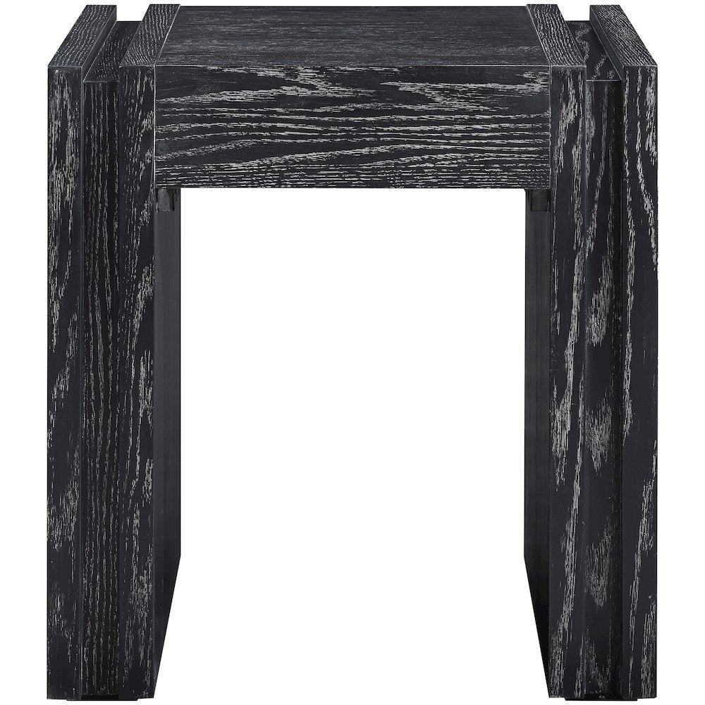 Stanton Black Oak Veneer And Solid Wood End Table