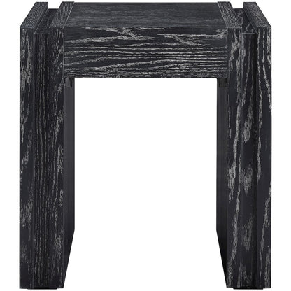 Stanton Black Oak Veneer And Solid Wood End Table