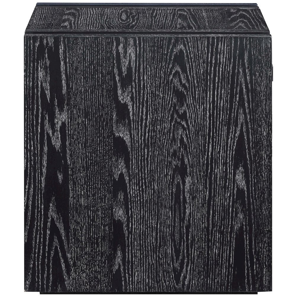Stanton Black Oak Veneer And Solid Wood End Table