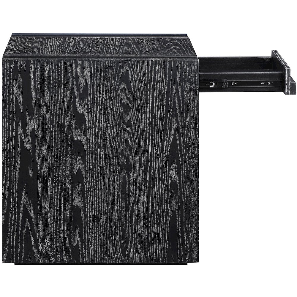 Stanton Black Oak Veneer And Solid Wood End Table