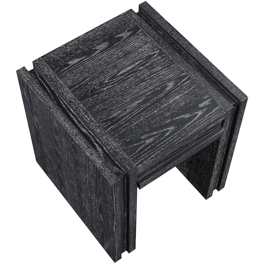 Stanton Black Oak Veneer And Solid Wood End Table