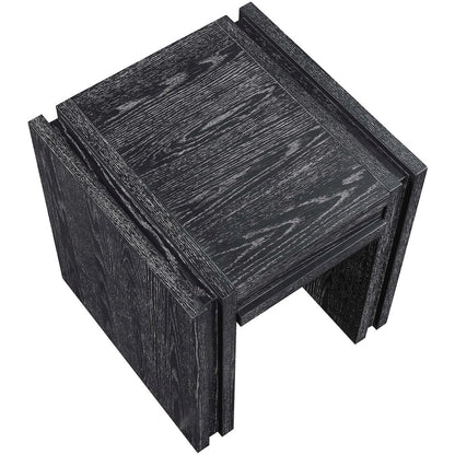 Stanton Black Oak Veneer And Solid Wood End Table