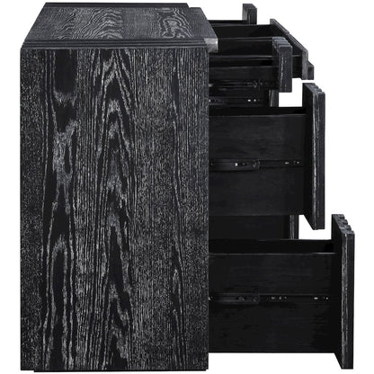 Stanton Black Oak Veneer And Solid Wood Console Table