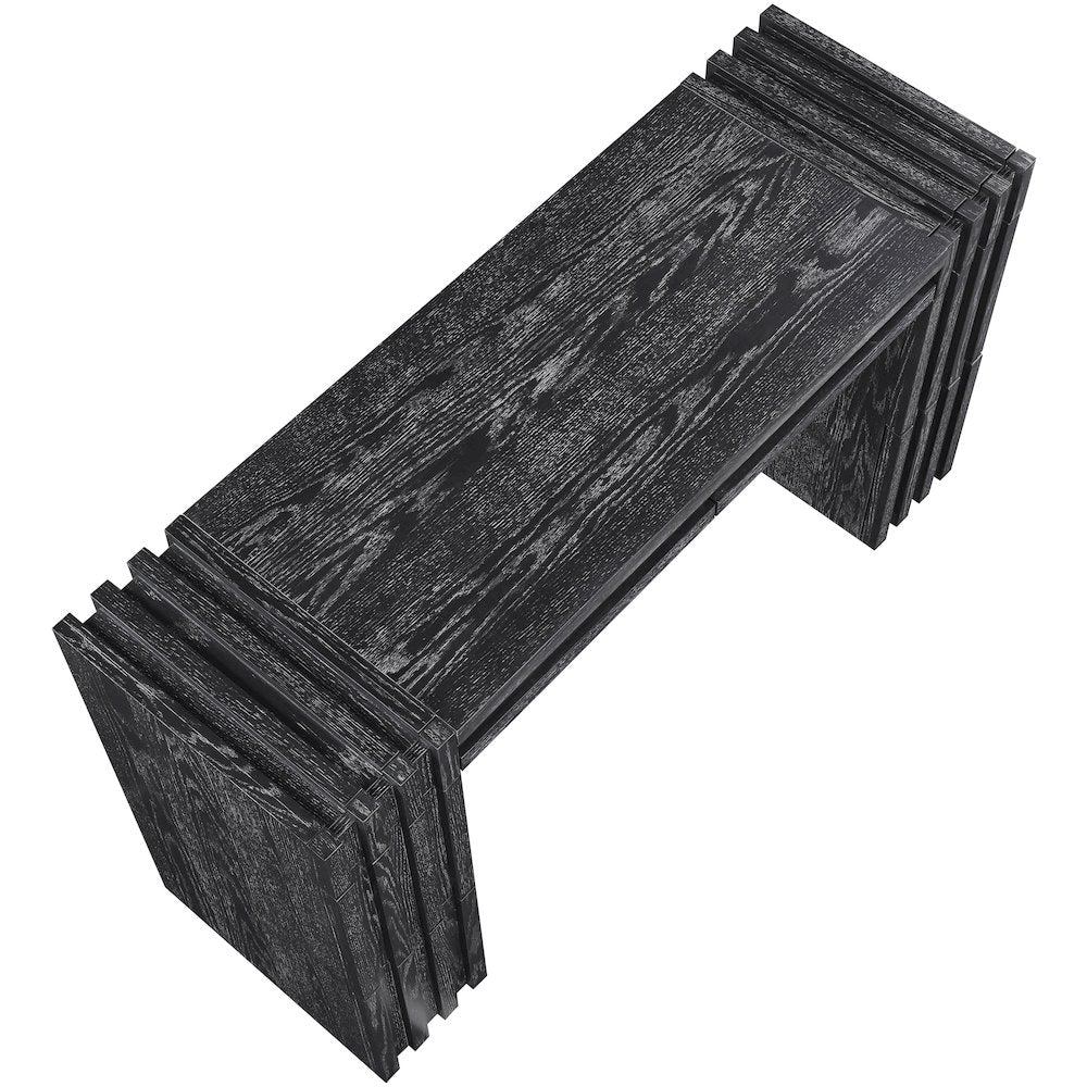 Stanton Black Oak Veneer And Solid Wood Console Table