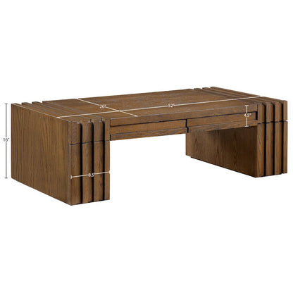 Stanton Brown Oak Veneer And Solid Wood Coffee Table