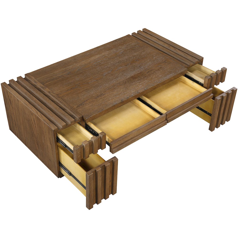 Stanton Brown Oak Veneer And Solid Wood Coffee Table