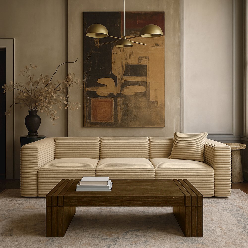 Stanton Brown Oak Veneer And Solid Wood Coffee Table