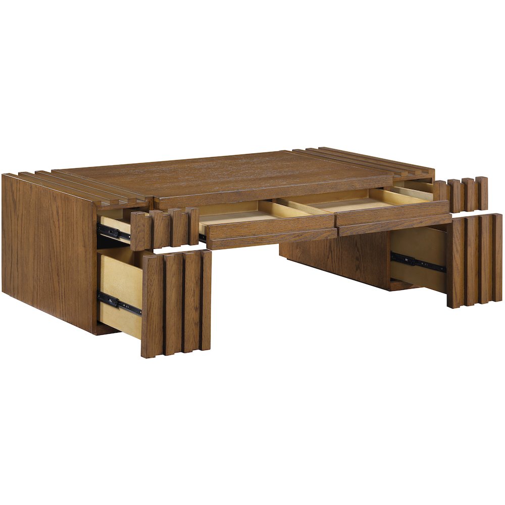 Stanton Brown Oak Veneer And Solid Wood Coffee Table