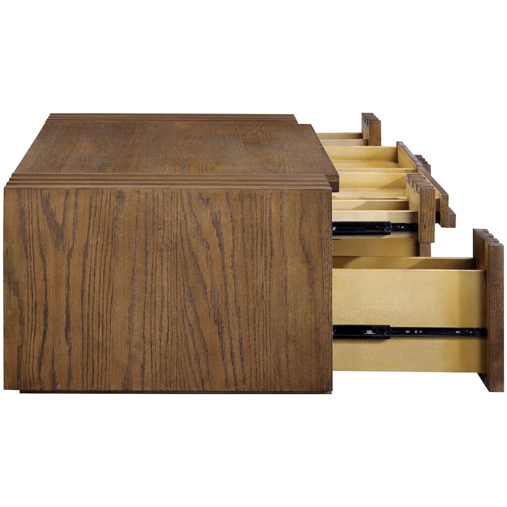 Stanton Brown Oak Veneer And Solid Wood Coffee Table