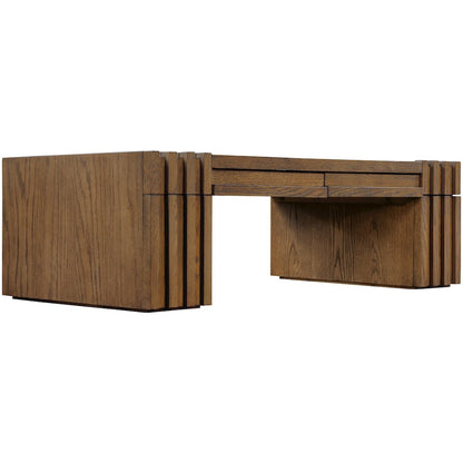 Stanton Brown Oak Veneer And Solid Wood Coffee Table