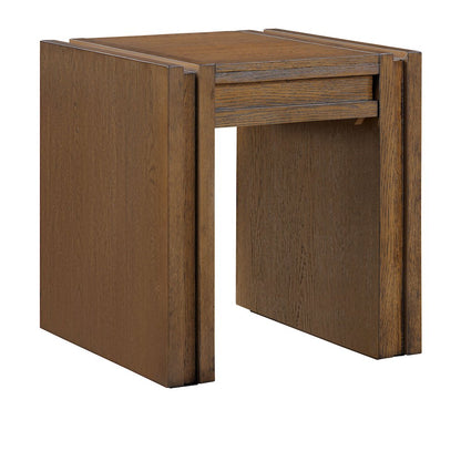 Stanton Brown Oak Veneer And Solid Wood End Table