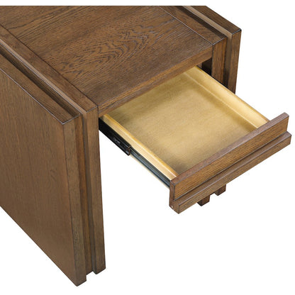 Stanton Brown Oak Veneer And Solid Wood End Table