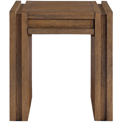 Stanton Brown Oak Veneer And Solid Wood End Table