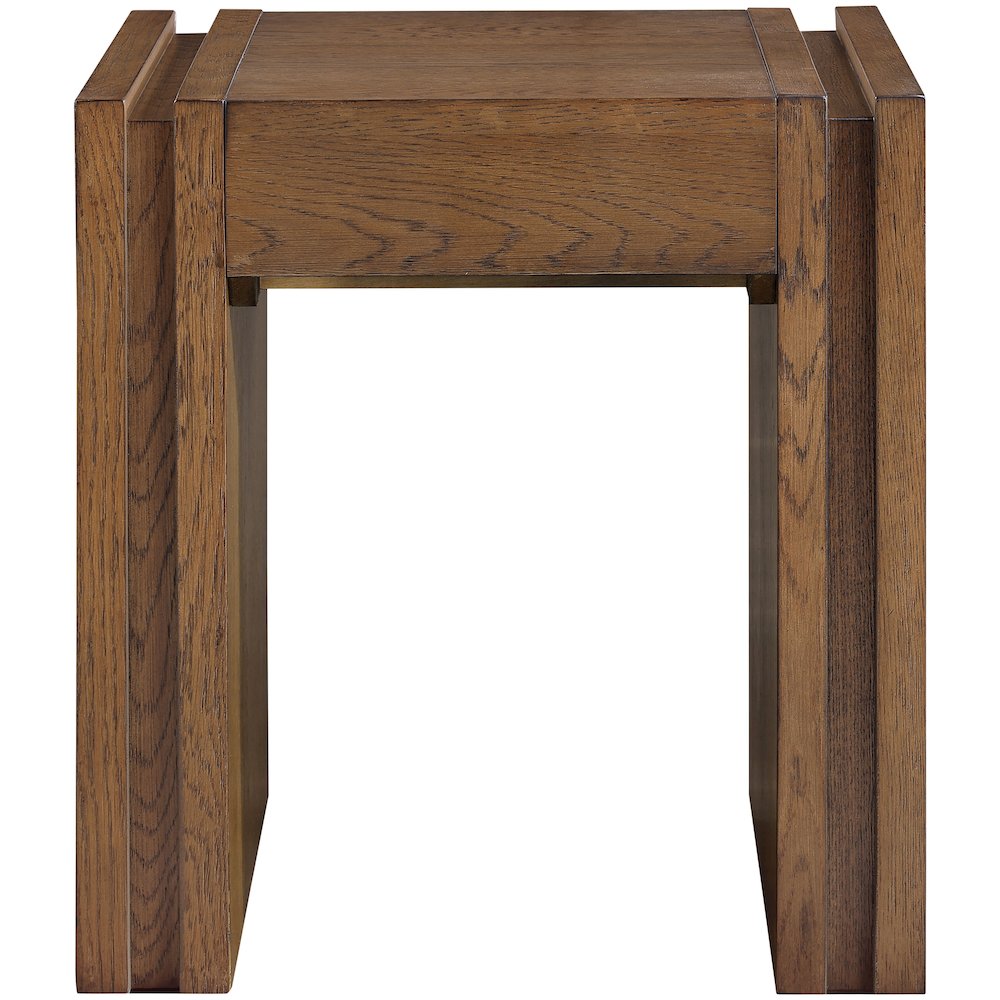 Stanton Brown Oak Veneer And Solid Wood End Table