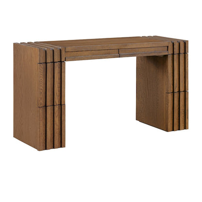 Stanton Brown Oak Veneer And Solid Wood Console Table