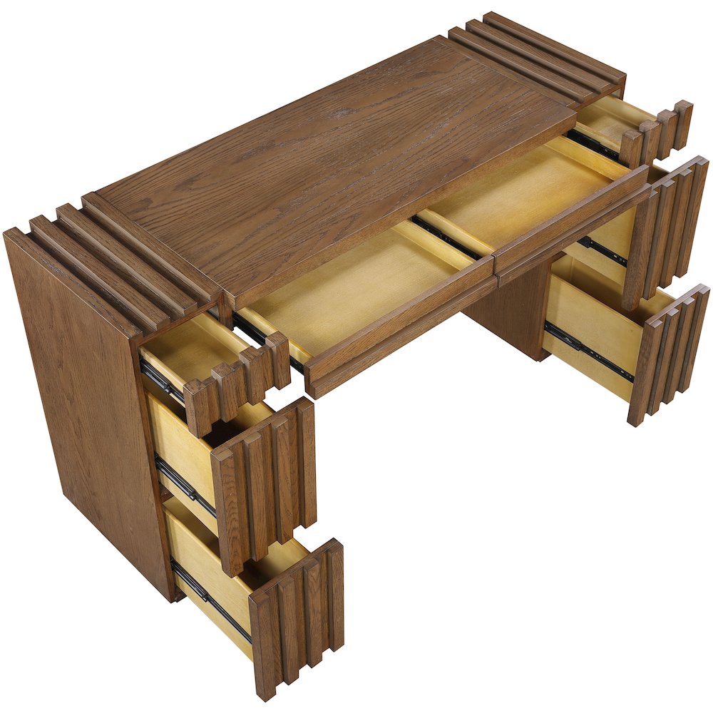 Stanton Brown Oak Veneer And Solid Wood Console Table