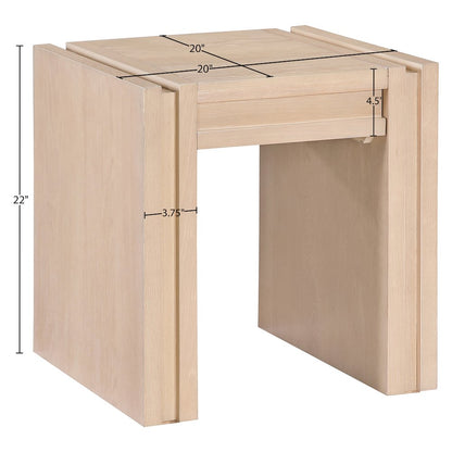 Stanton Natural Oak Veneer And Solid Wood End Table