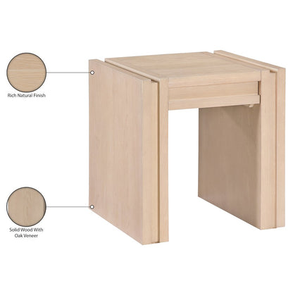 Stanton Natural Oak Veneer And Solid Wood End Table
