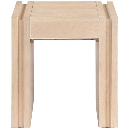 Stanton Natural Oak Veneer And Solid Wood End Table