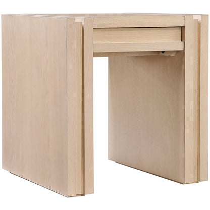 Stanton Natural Oak Veneer And Solid Wood End Table