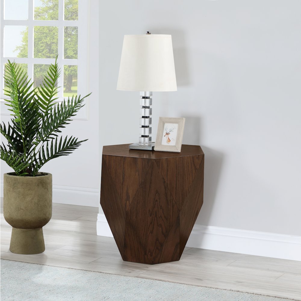 Diamante Brown End Table