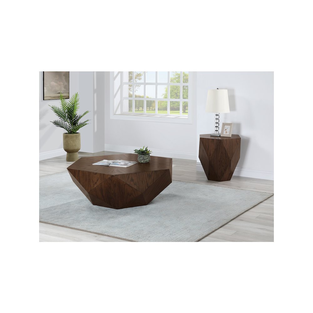 Diamante Brown End Table