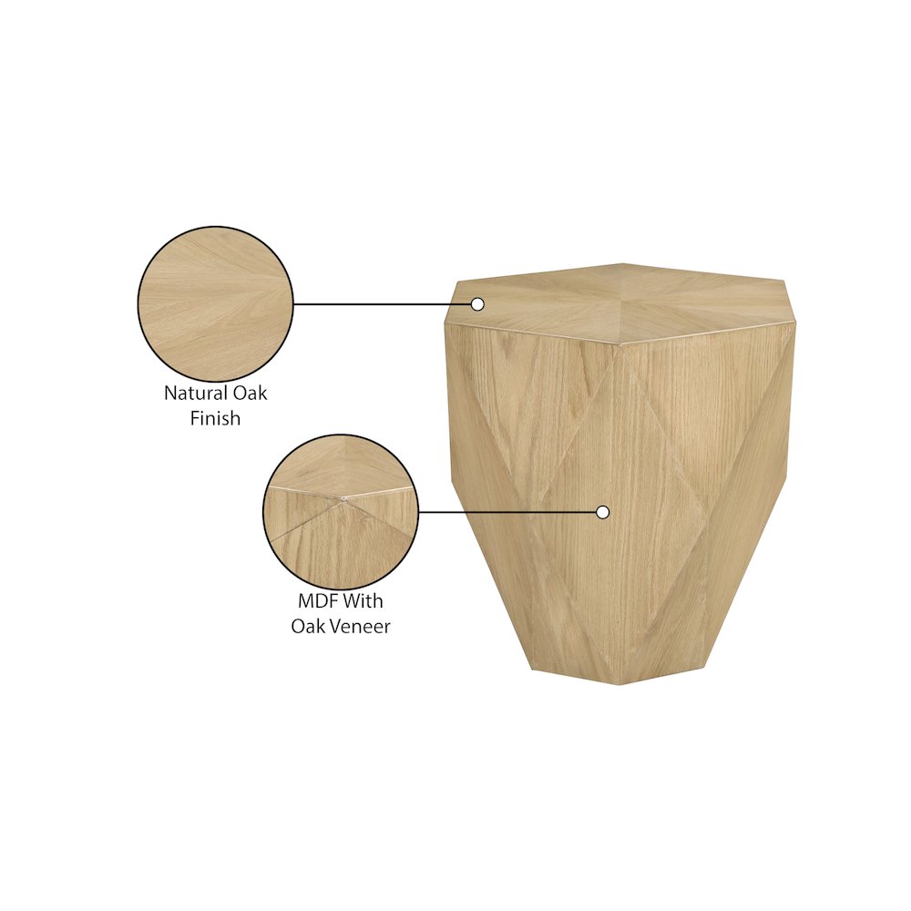 Diamante Oak End Table