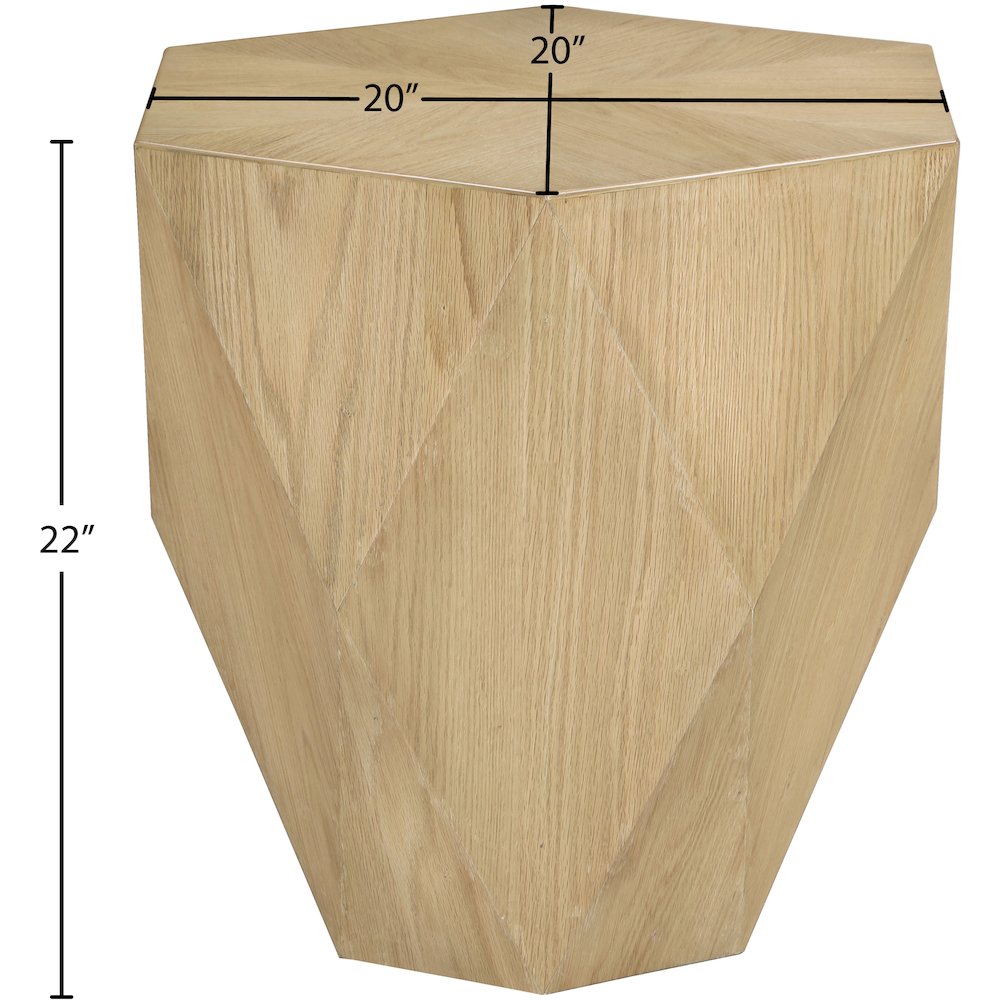 Diamante Oak End Table