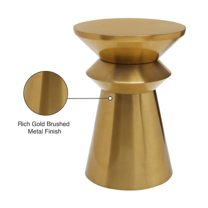 Jai Brushed Gold End Table