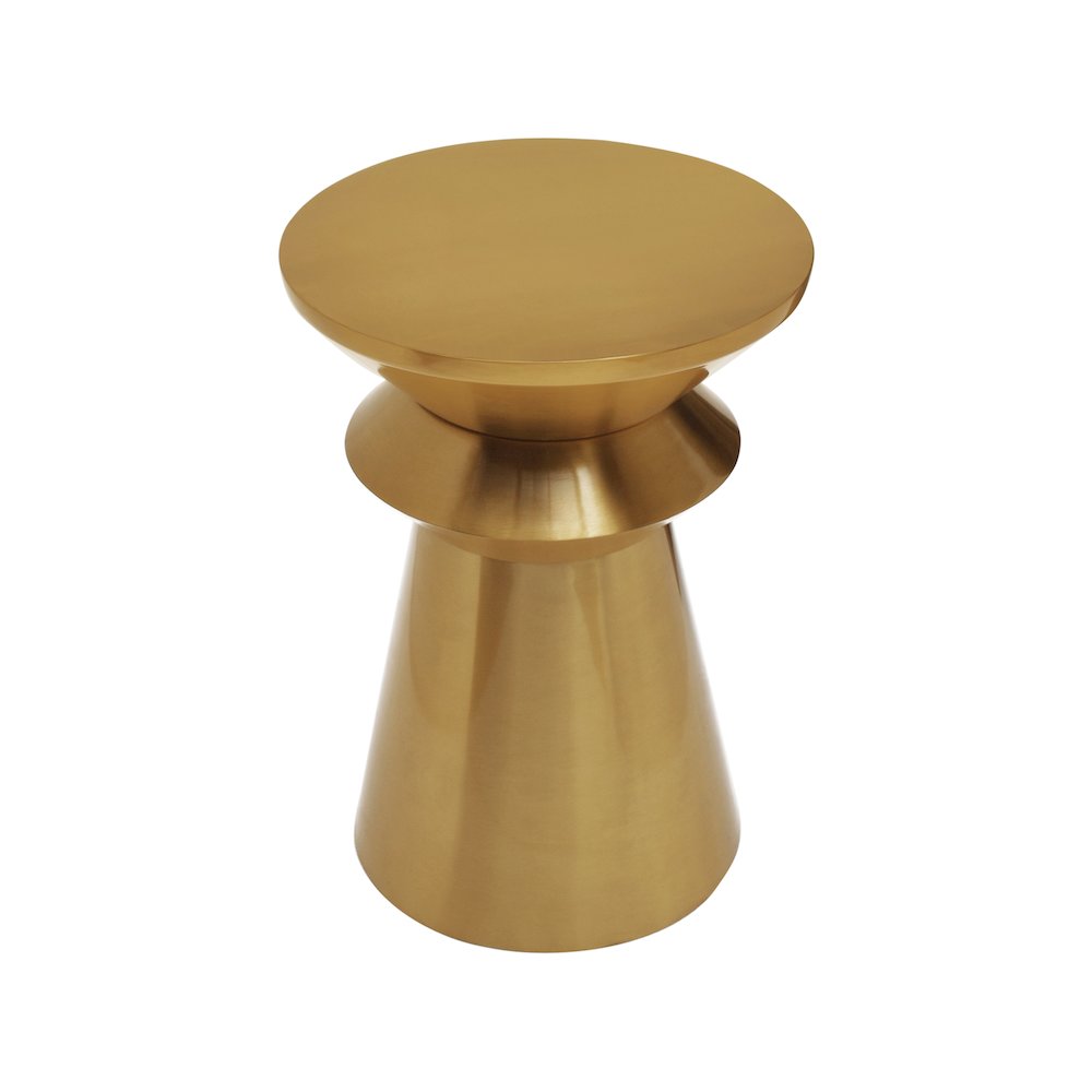 Jai Brushed Gold End Table