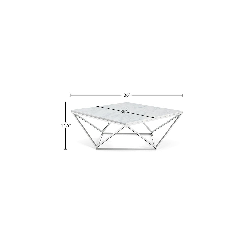 Skyler Chrome Coffee Table