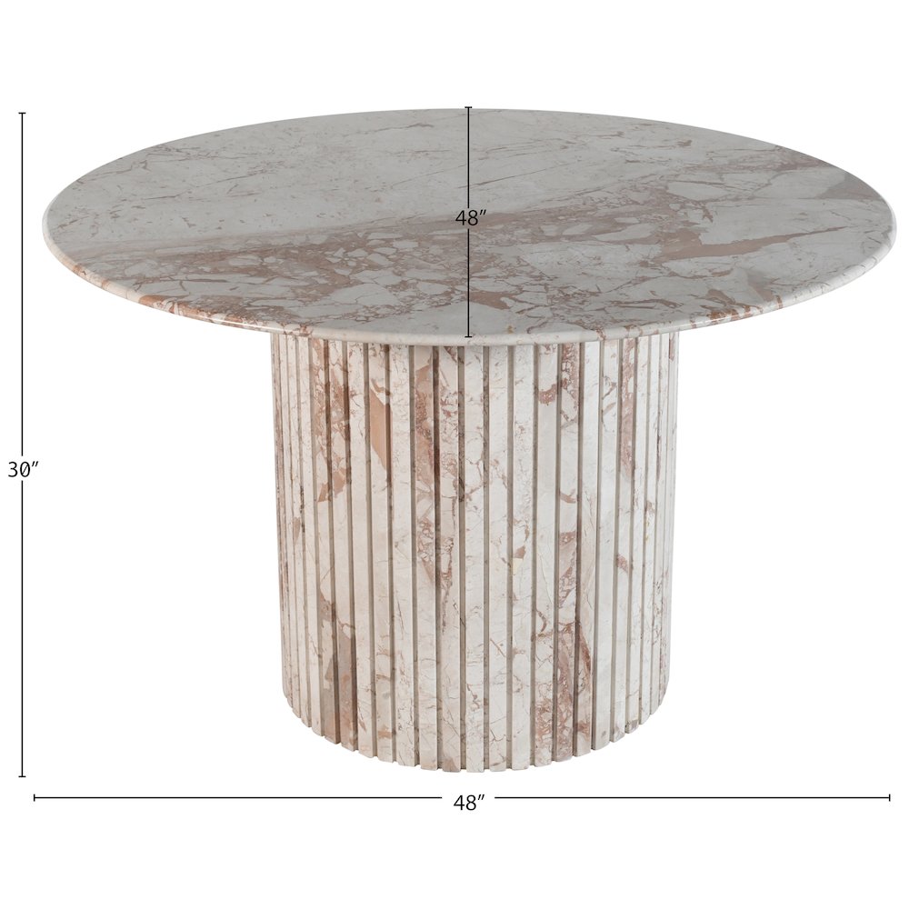 Genoa 48" Cream Marble Dining Table