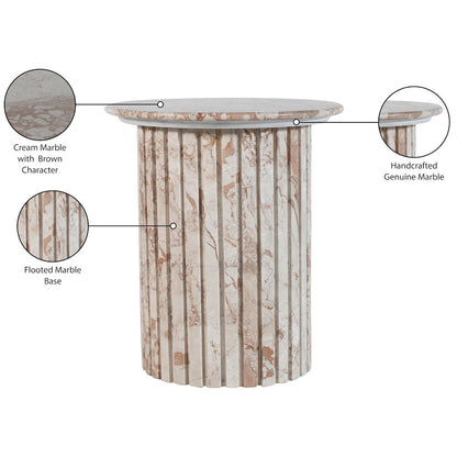 Genoa Cream Marble End Table