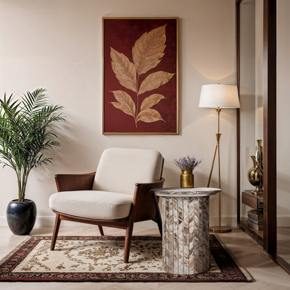 Genoa Brown Marble End Table