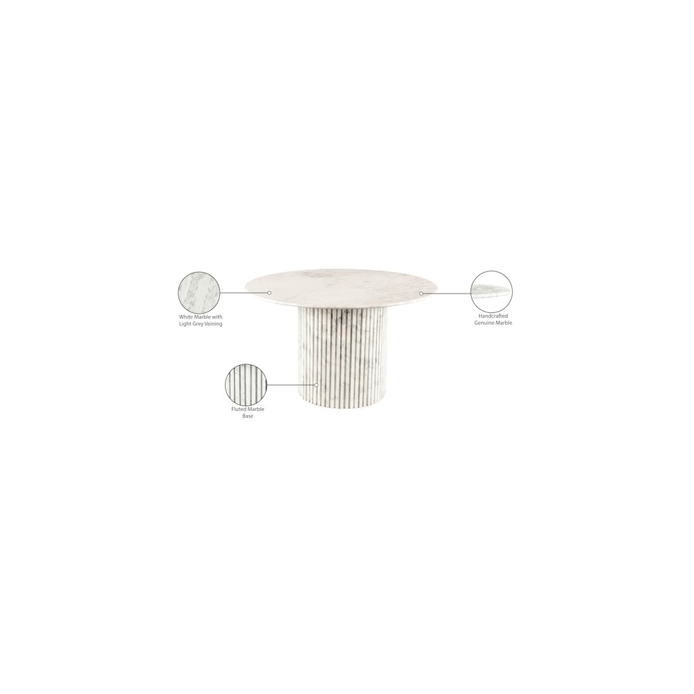 Genoa White Dining Table