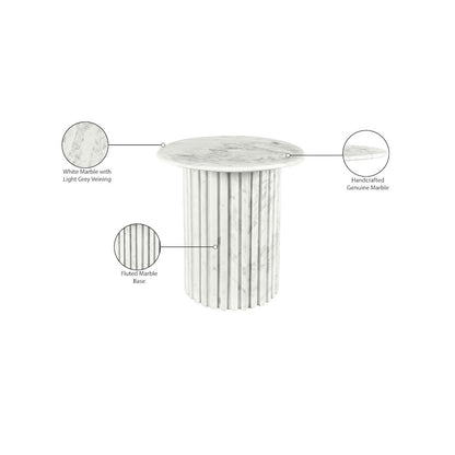 Genoa White End Table