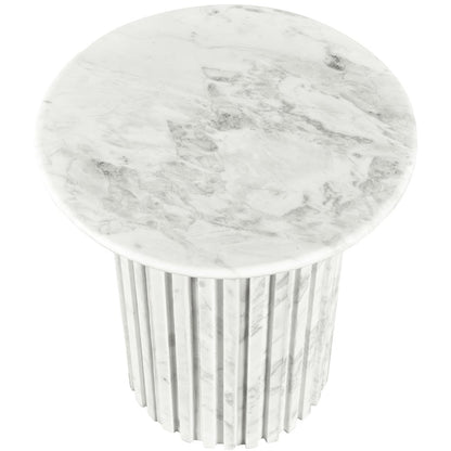 Genoa White End Table
