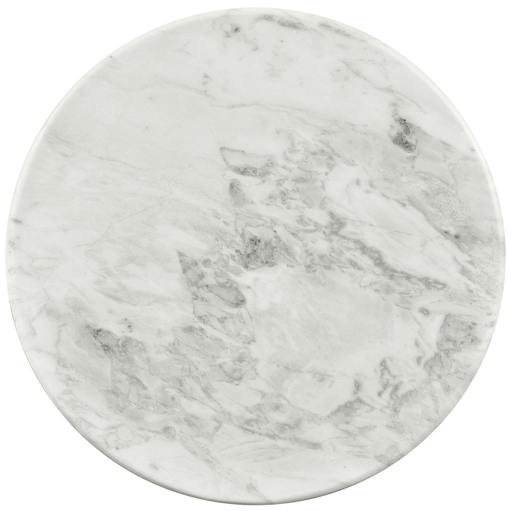 Genoa White End Table