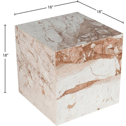 Bolzano Cream Marble End Table