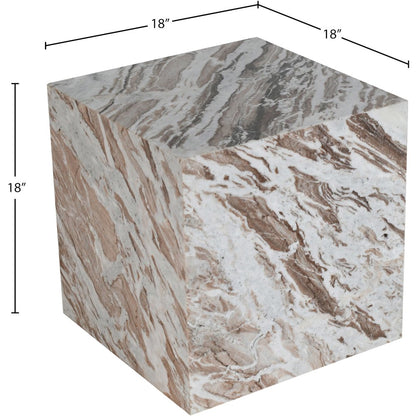 Bolzano Brown Marble End Table